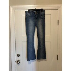 Democracy Medium Wash Flare Bootcut Denim Blue Jeans Women’s Size 8 Absolution